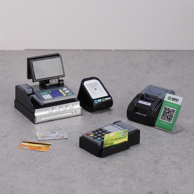 Toy Cash Register - 플라스틱 수집용 피규어 미니 금전 등록기