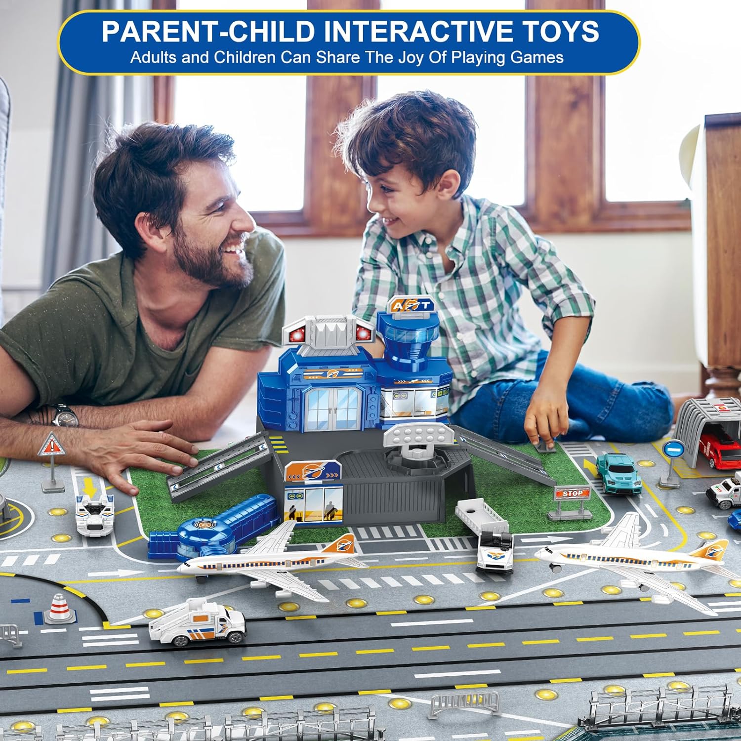 자동차, 헬리콥터, 비행기, 타워, 공항 놀이 매트,  - Kids Toys Xmas 리뷰 및 가격
