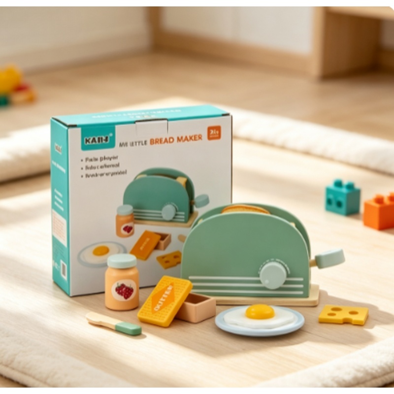 나무 시뮬레이션 토스터 장난감 어린이 놀이 주방 아침  - Kids Toys Kitchen Set 리뷰 및 가격