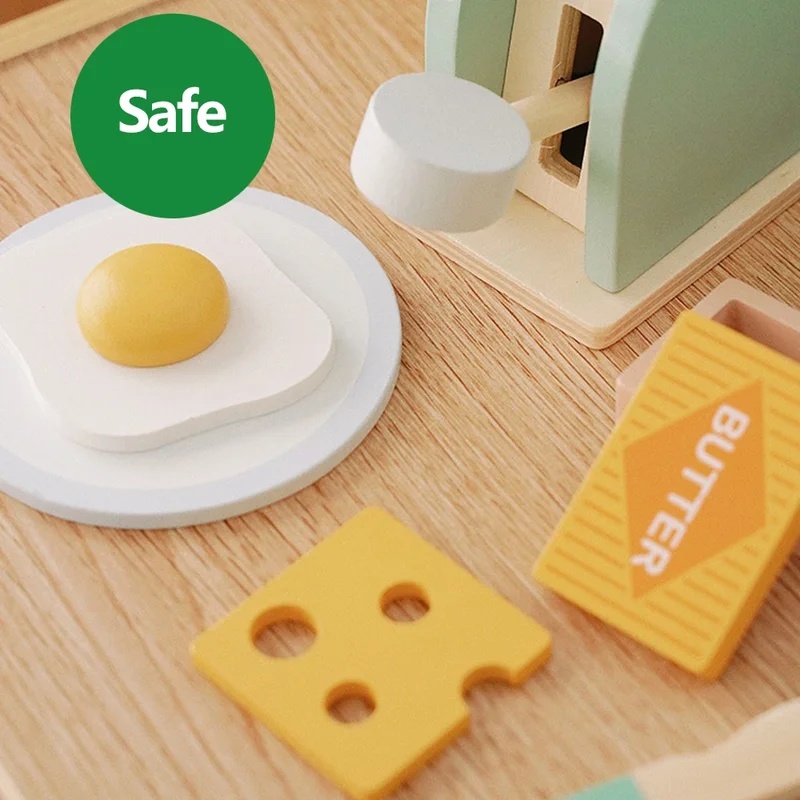 나무 시뮬레이션 토스터 장난감 어린이 놀이 주방 아침  - Kids Toys Kitchen Set 리뷰 및 가격