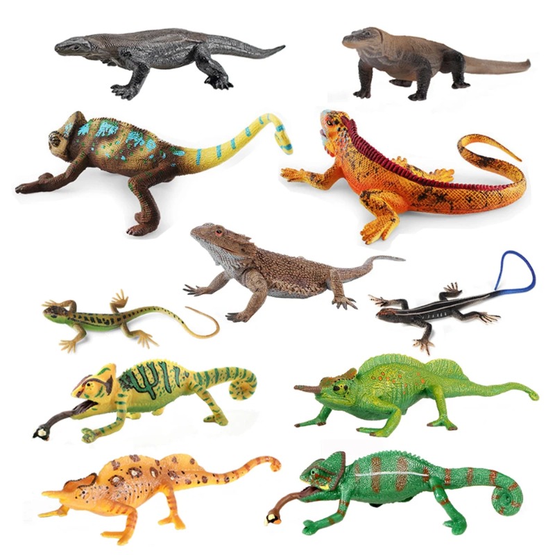 이구아나 파충류 피규어, 카멜레온 장난감, 애니메이션  - Kids Toys Reviews 리뷰 및 가격