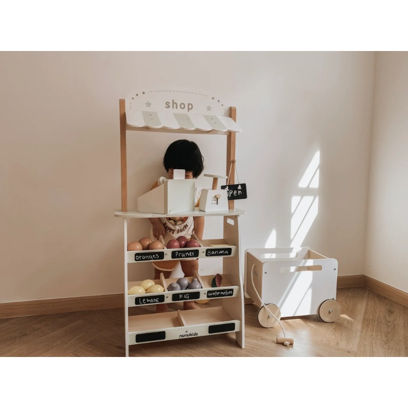 식료품 가게 놀이용 나무 장난감 과일 진열대 자연 스타 - Toy Cash Register 리뷰 및 가격