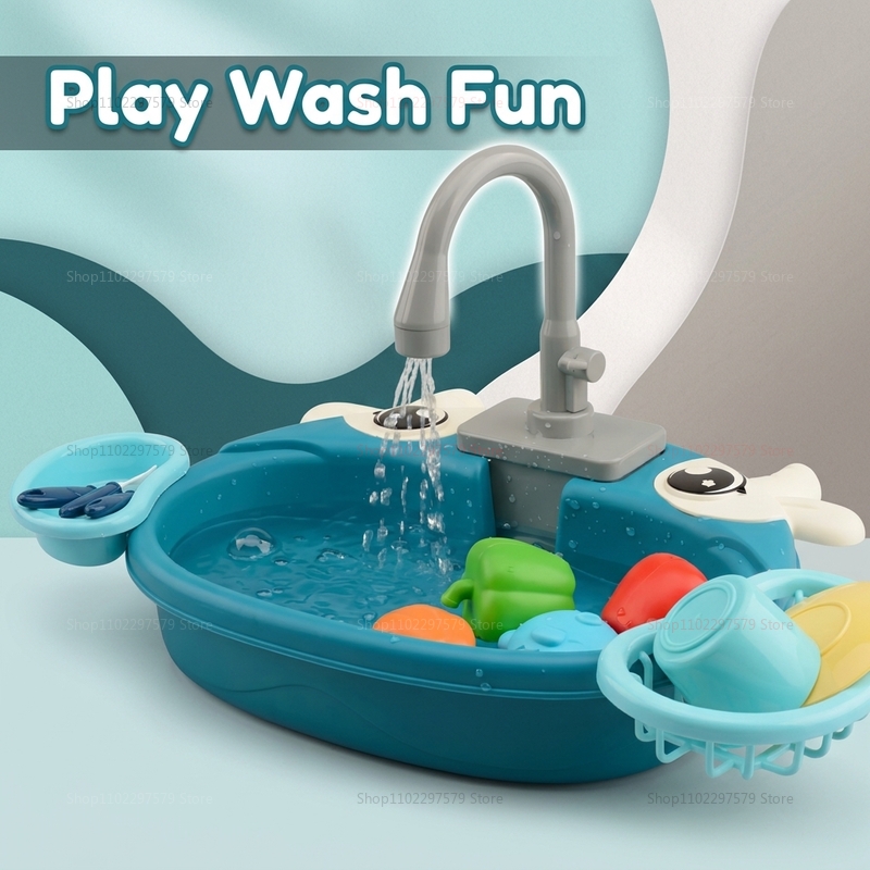 유아용 인터랙티브 물놀이 싱크대 장난감 전동 흐르는 물 - Kids Toys Kitchen Set 리뷰 및 가격