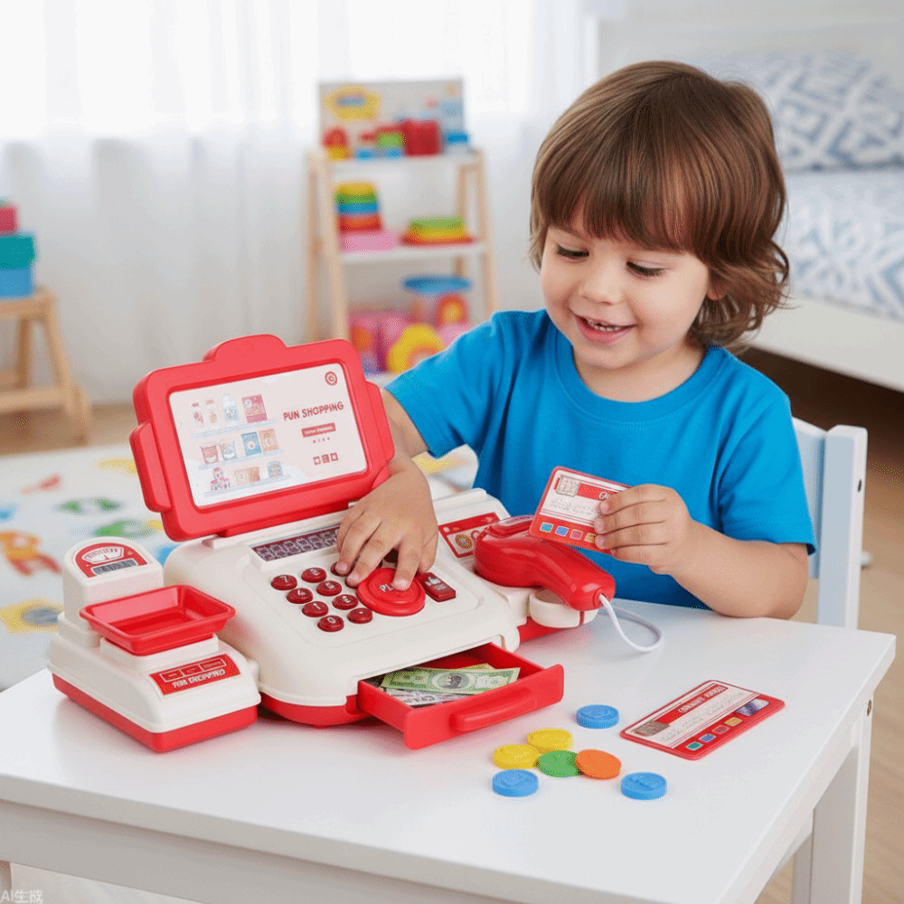 퍼즐 시뮬레이션 슈퍼마켓 계산대 재미있는 선물 계산대  - Toy Cash Register 리뷰 및 가격