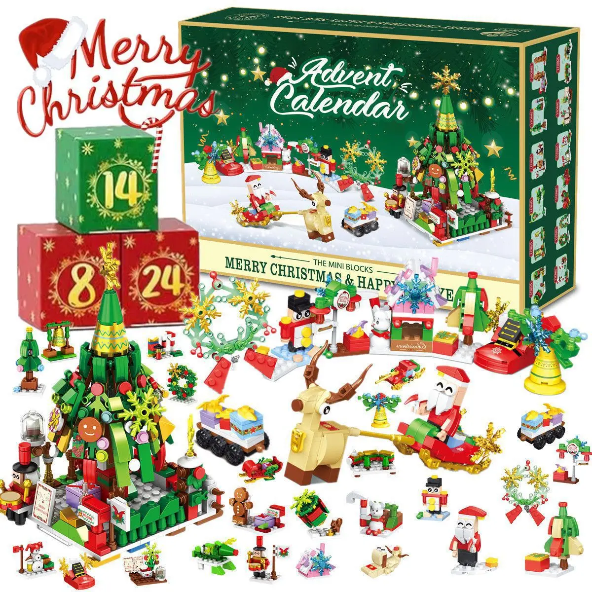 새로운 24년 크리스마스 블록 장난감 세트, 크리스마스 - Kids Toys Xmas 리뷰 및 가격